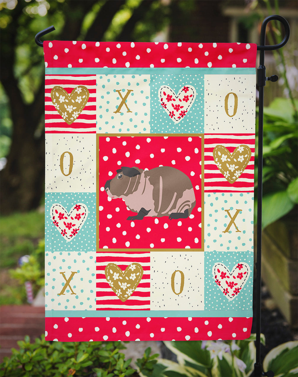 Skinny Guinea Pig Love Garden Flag Mailbox Decorative Yard Banner Outside Patio Artwork for Flower Beds, Garden Size, Multicolor