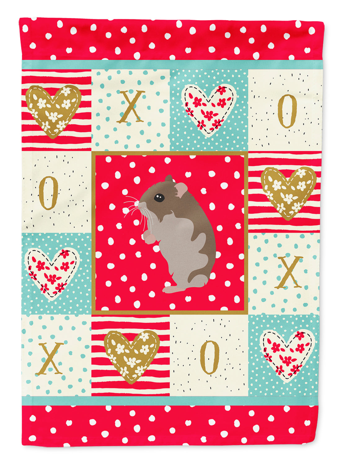 Dwarf Hamster Love Garden Flag Mailbox Decorative Yard Banner Outside Patio Artwork for Flower Beds, Garden Size, Multicolor