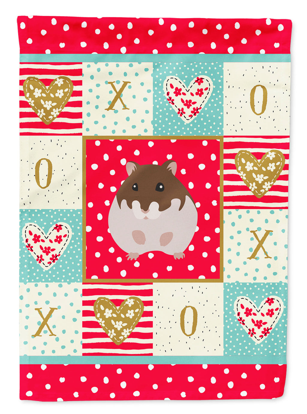 Dzungarian Hamster Love Garden Flag Mailbox Decorative Yard Banner Outside Patio Artwork for Flower Beds, Garden Size, Multicolor