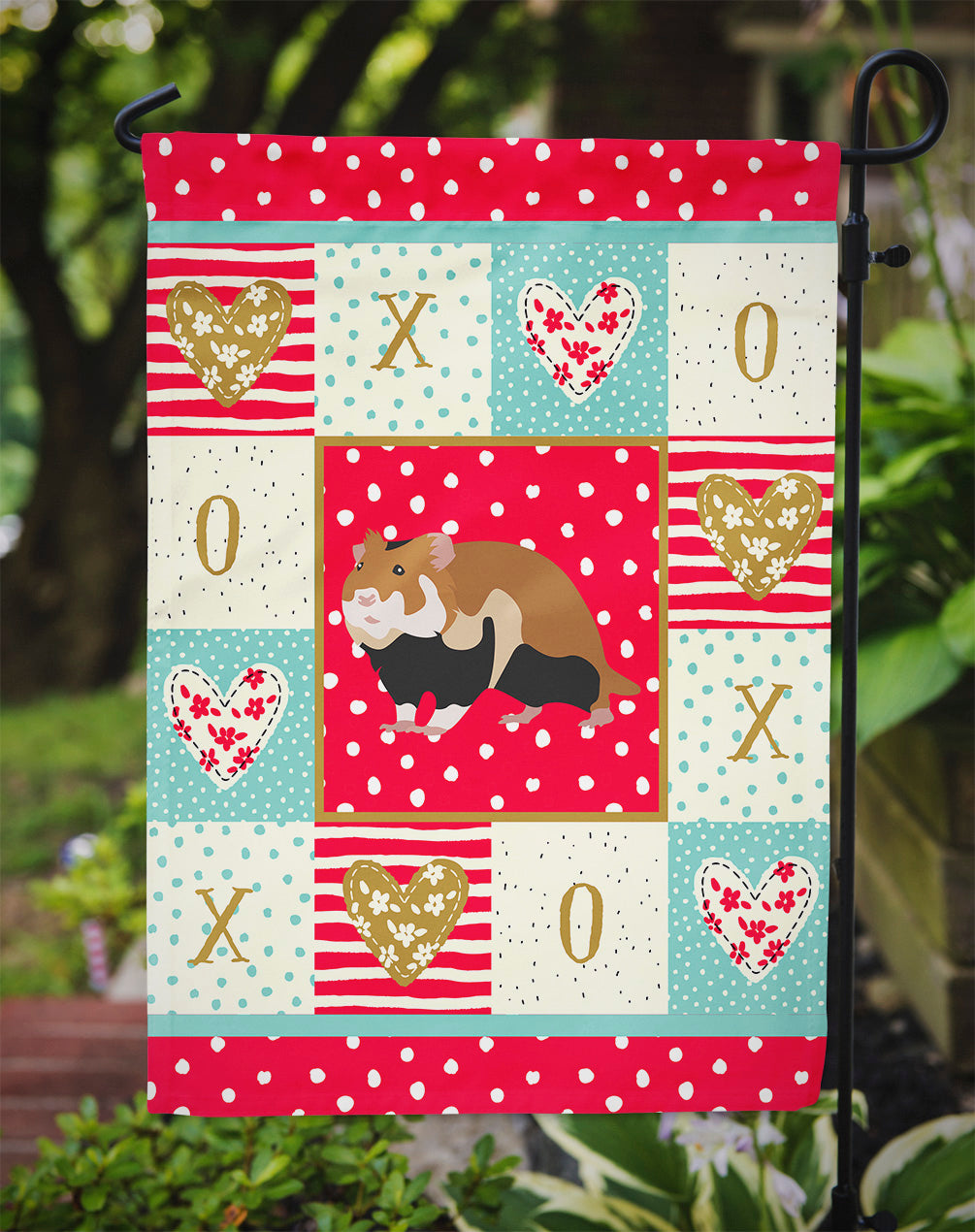 European Hamster Love Garden Flag Mailbox Decorative Yard Banner Outside Patio Artwork for Flower Beds, Garden Size, Multicolor