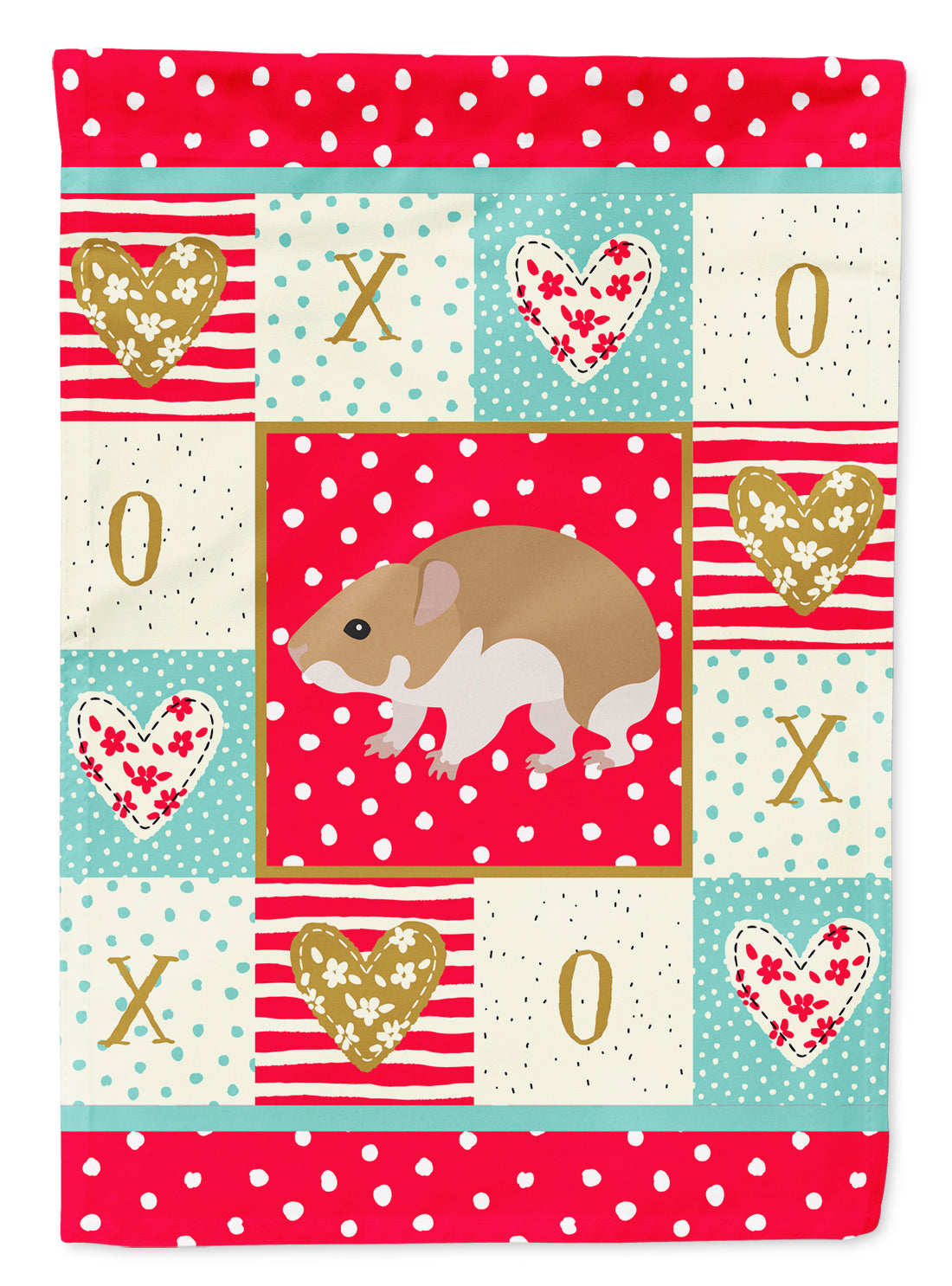 Turkish Hamster Love Garden Flag Mailbox Decorative Yard Banner Outside Patio Artwork for Flower Beds, Garden Size, Multicolor