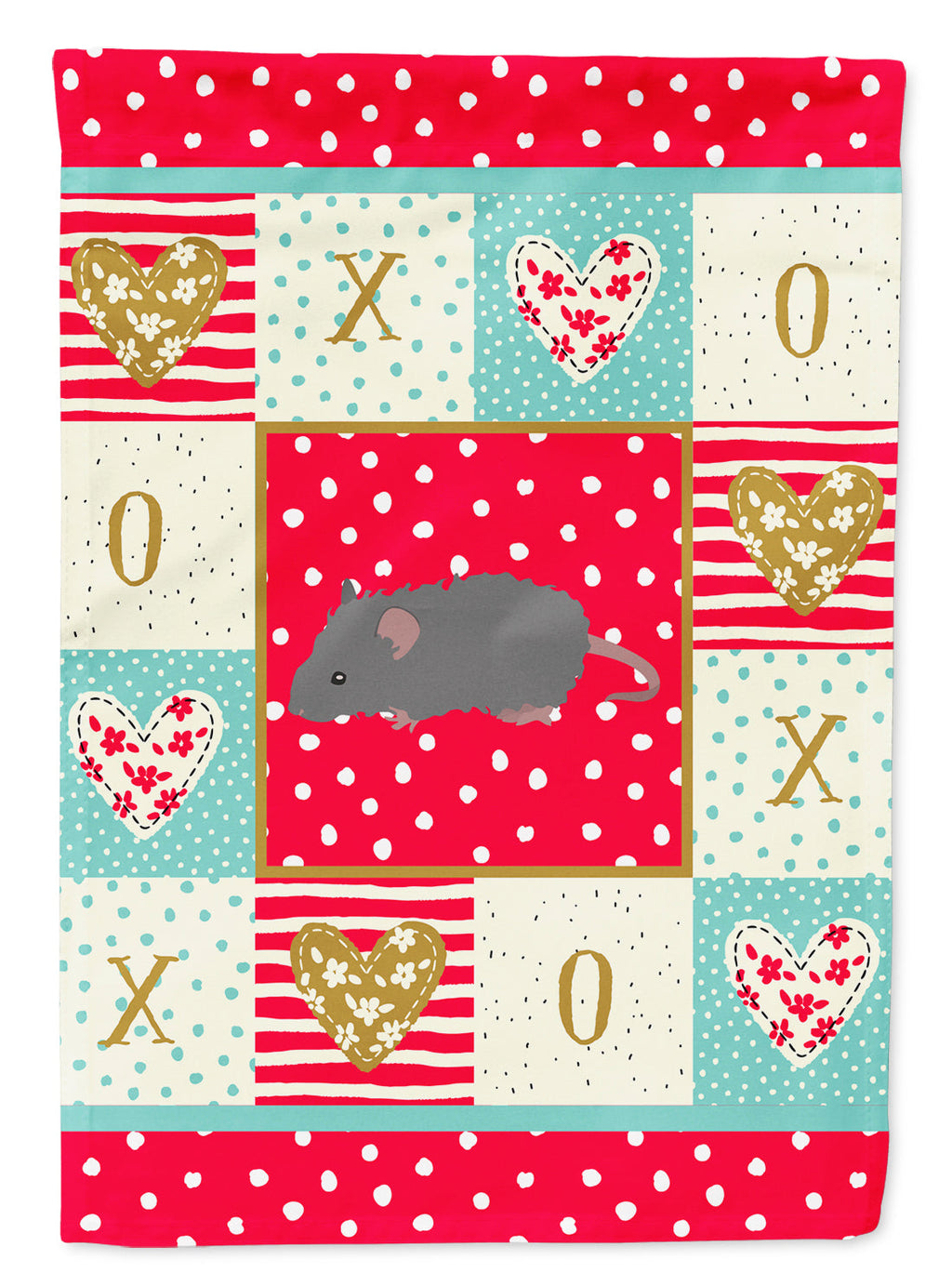 Australian Long Coated Mouse Love Garden Flag Mailbox Decorative Yard Banner Outside Patio Artwork for Flower Beds, Garden Size, Multicolor