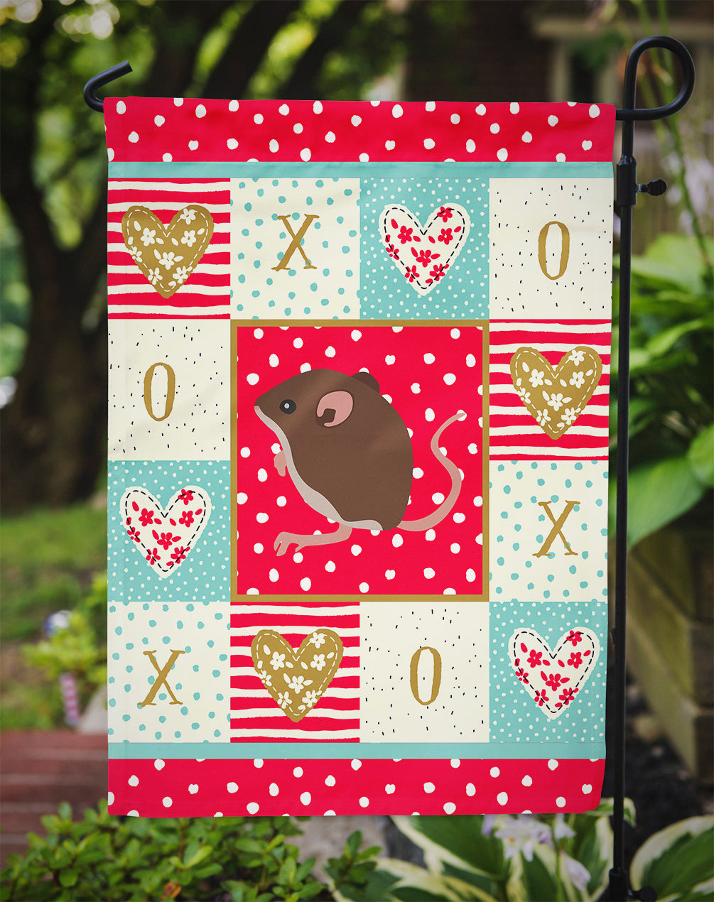 Baby Mouse Love Garden Flag Mailbox Decorative Yard Banner Outside Patio Artwork for Flower Beds, Garden Size, Multicolor