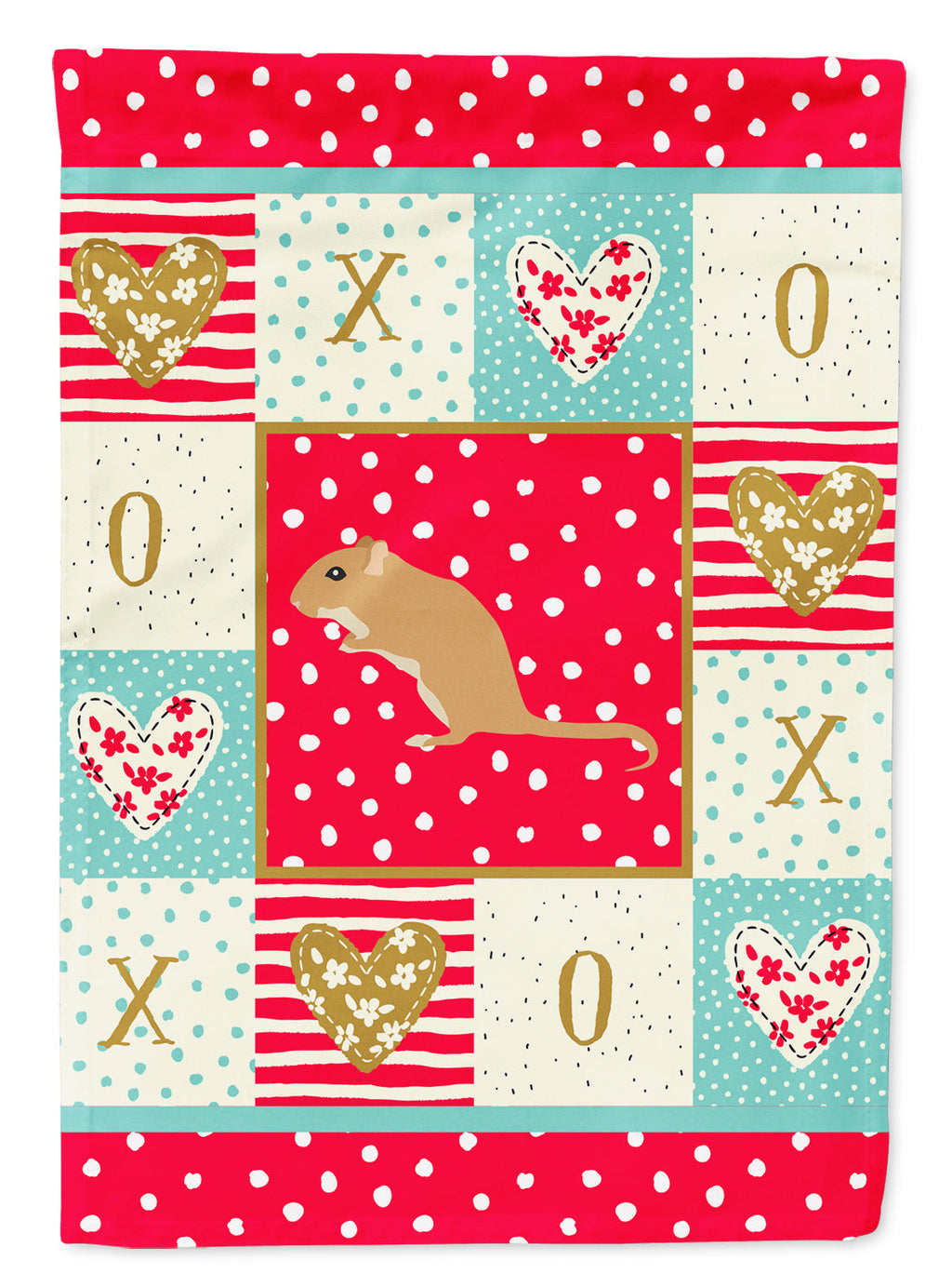 Gerbil Mouse Love Garden Flag Mailbox Decorative Yard Banner Outside Patio Artwork for Flower Beds, Garden Size, Multicolor