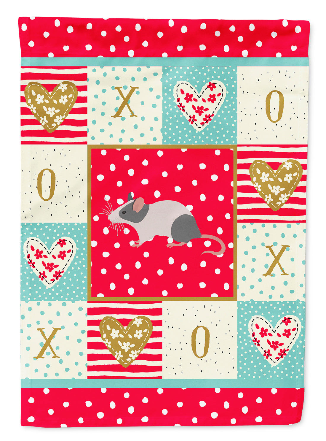 Japanese Mouse Love Garden Flag Mailbox Decorative Yard Banner Outside Patio Artwork for Flower Beds, Garden Size, Multicolor