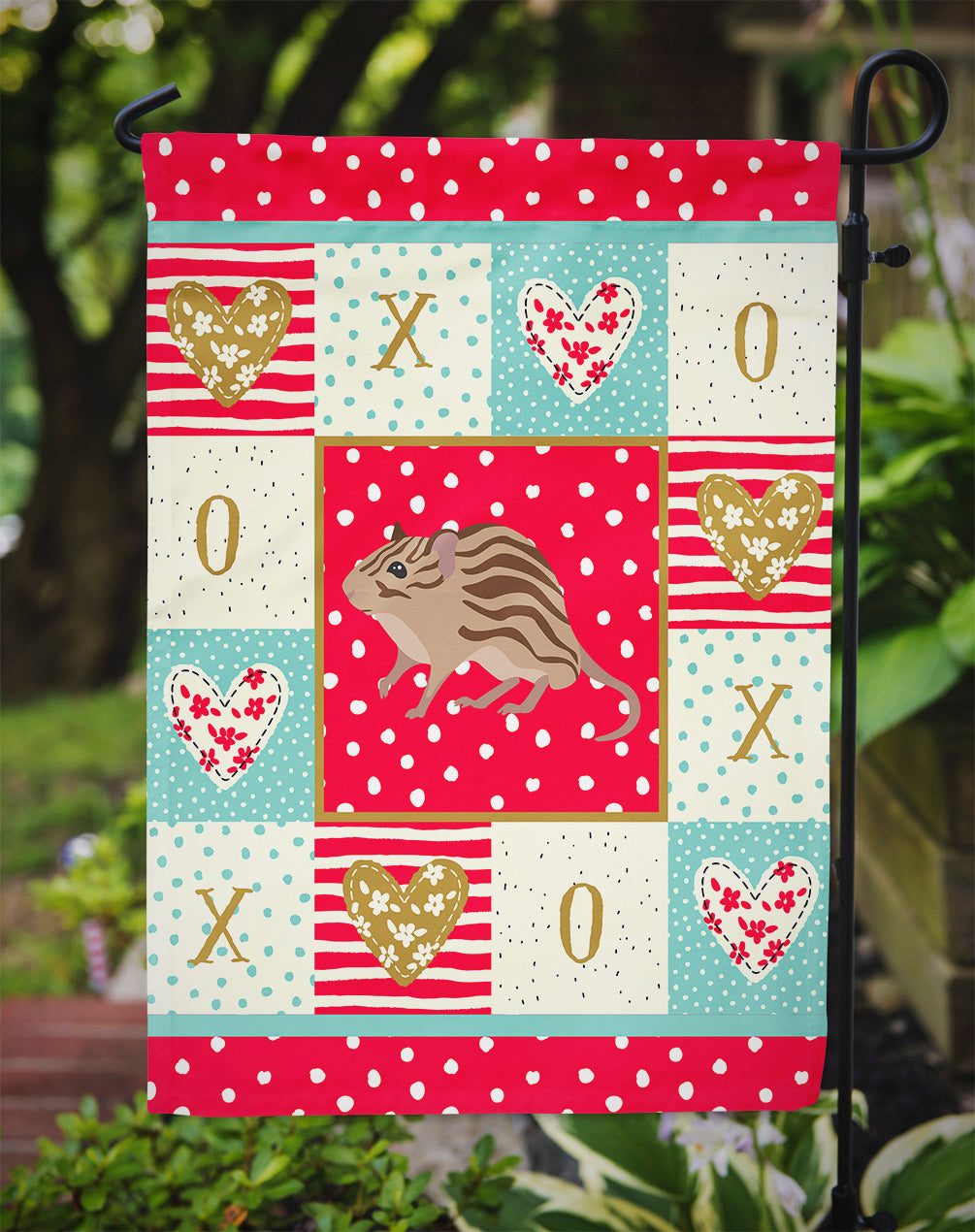 Zebra Mouse Love Garden Flag Mailbox Decorative Yard Banner Outside Patio Artwork for Flower Beds, Garden Size, Multicolor