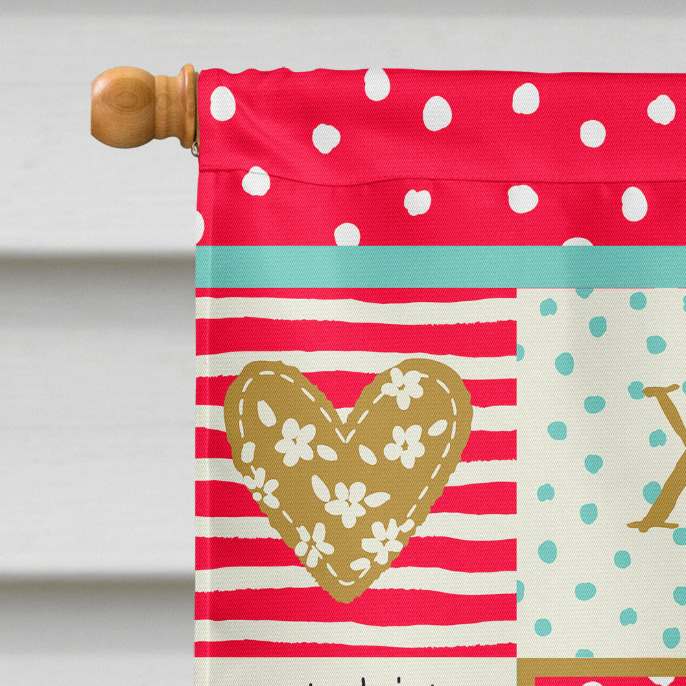 Dumbo Rat Love House Flag 28x40 Porch Sleeve Pole Decorative Outside Yard Banner Artwork Wall Hanging, Polyester