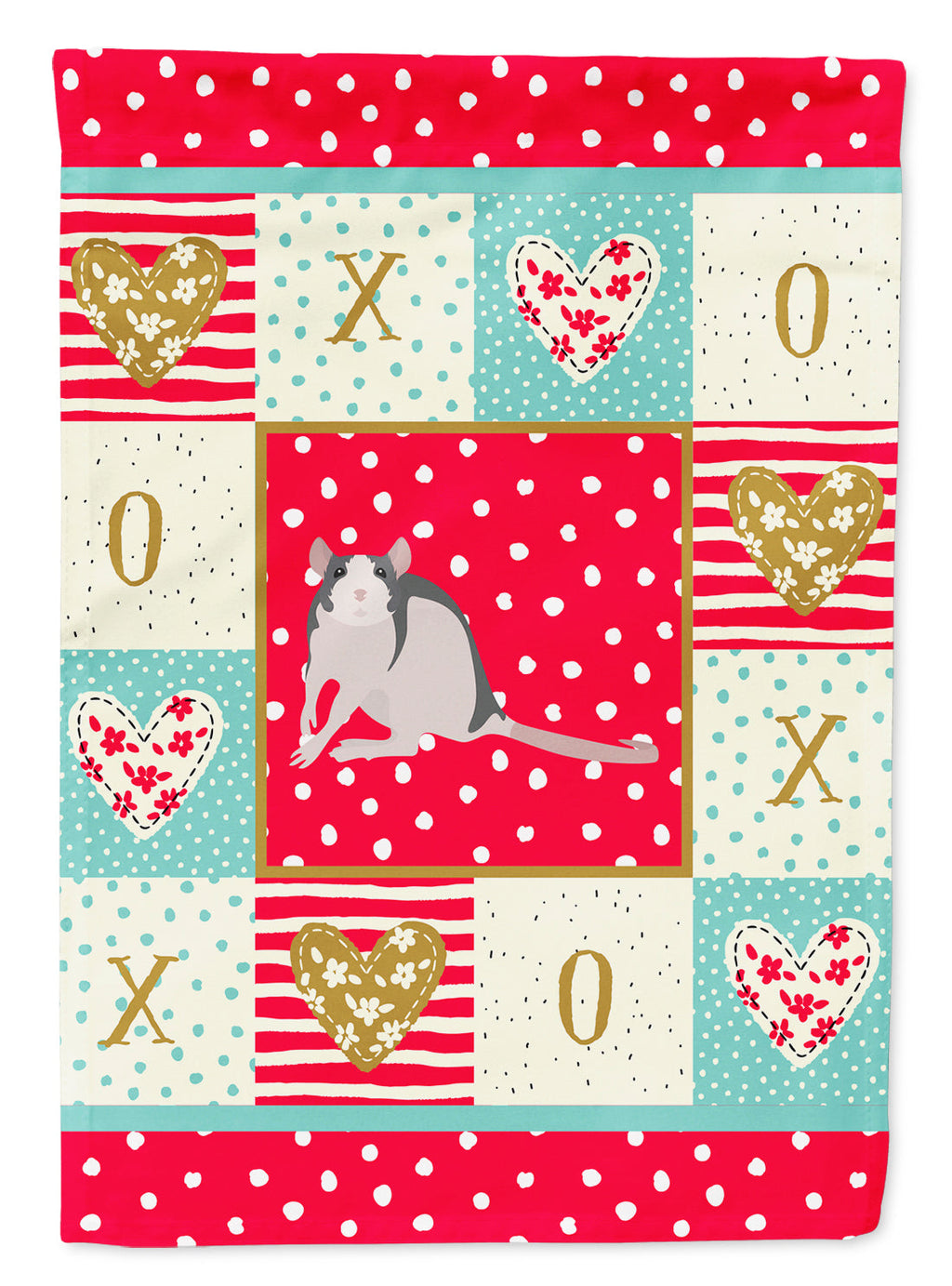 Husky Rat Love Garden Flag Mailbox Decorative Yard Banner Outside Patio Artwork for Flower Beds, Garden Size, Multicolor