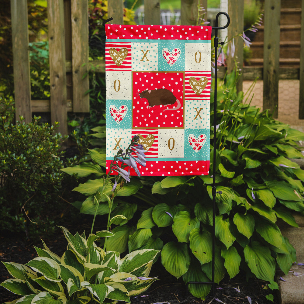 Rex Rat Love Garden Flag Mailbox Decorative Yard Banner Outside Patio Artwork for Flower Beds, Garden Size, Multicolor