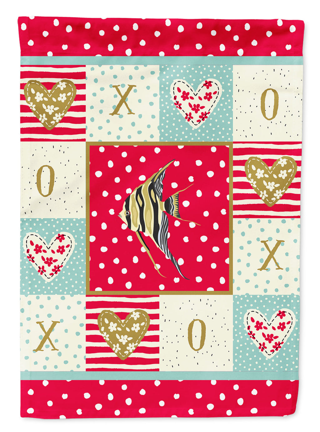 Angelfish Love Garden Flag Mailbox Decorative Yard Banner Outside Patio Artwork for Flower Beds, Garden Size, Multicolor