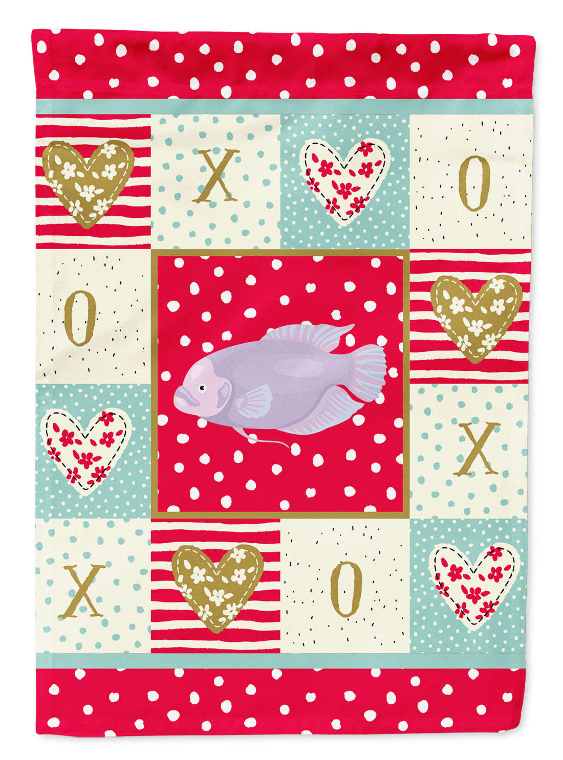 Giant Gourami Love Garden Flag Mailbox Decorative Yard Banner Outside Patio Artwork for Flower Beds, Garden Size, Multicolor