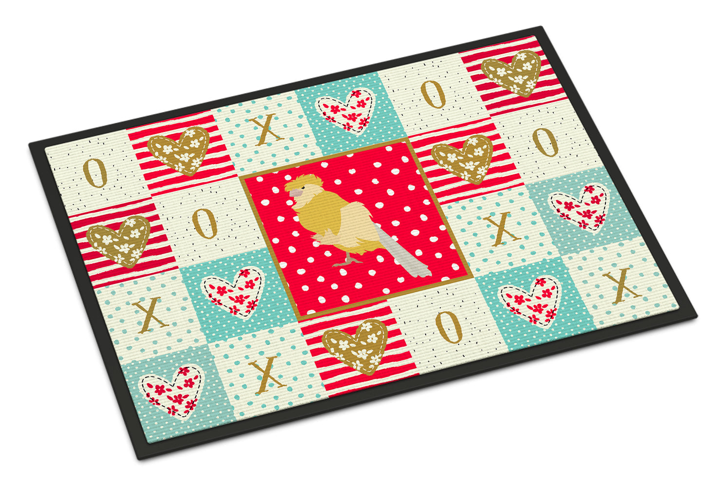 French Curly Canary Love Doormat Indoor Outdoor 18H X 27W Front Door Mat Rugs for Entryway, Non Slip Washable
