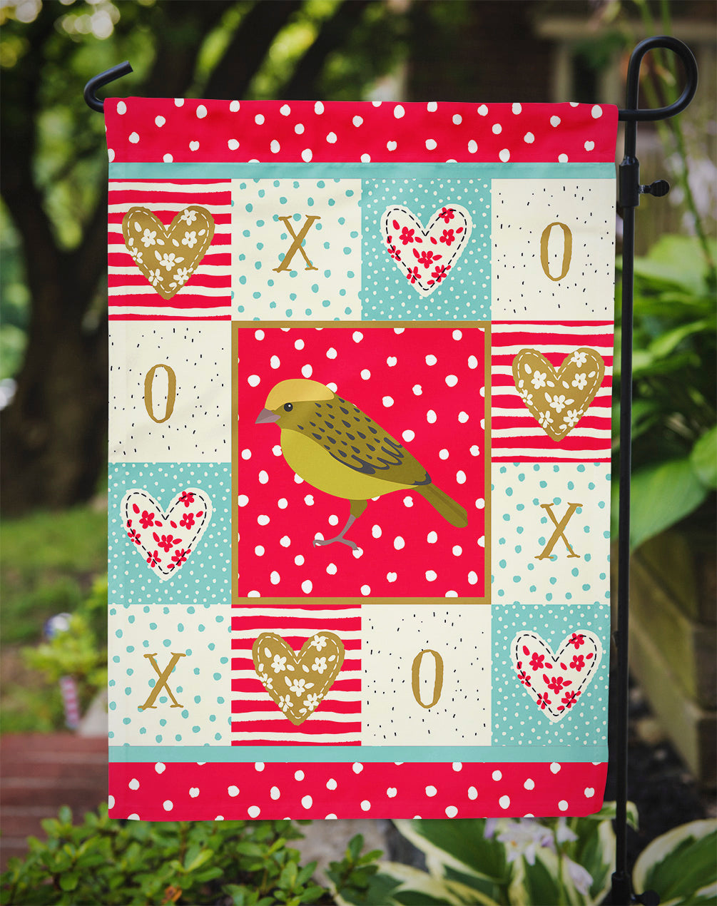 Lizard Canary Love Garden Flag Mailbox Decorative Yard Banner Outside Patio Artwork for Flower Beds, Garden Size, Multicolor