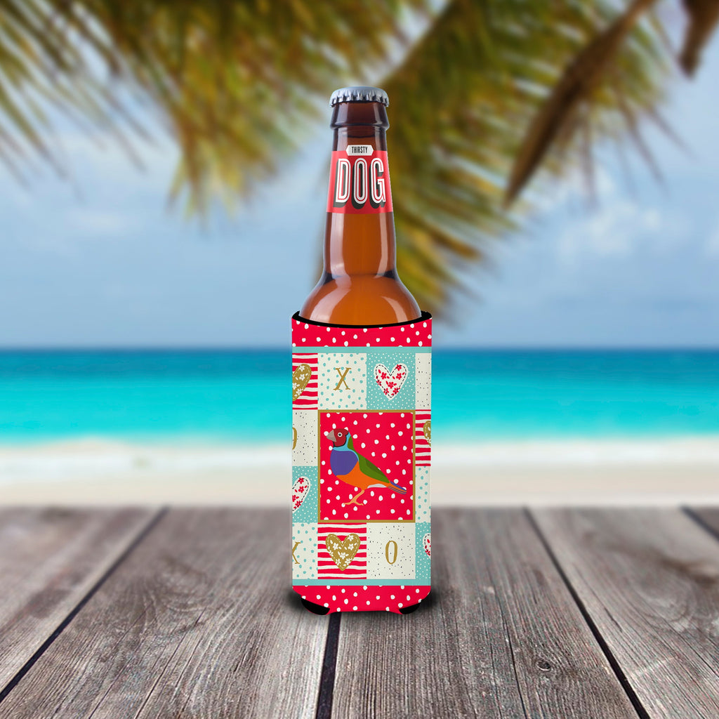 Amadina Love Slim Can Hugger , Insulated Foam Hugger for 12 oz Slim Cans, Beer Bottles & Water Bottles, Printed in USA
