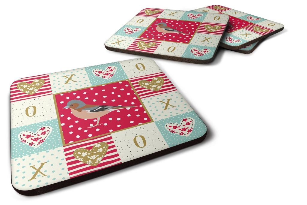 Finch Love Foam Coasters Set of 4 Cup Coasters for Indoor Outdoor, Tabletop Protection, Anti Slip, Mouse pad Material