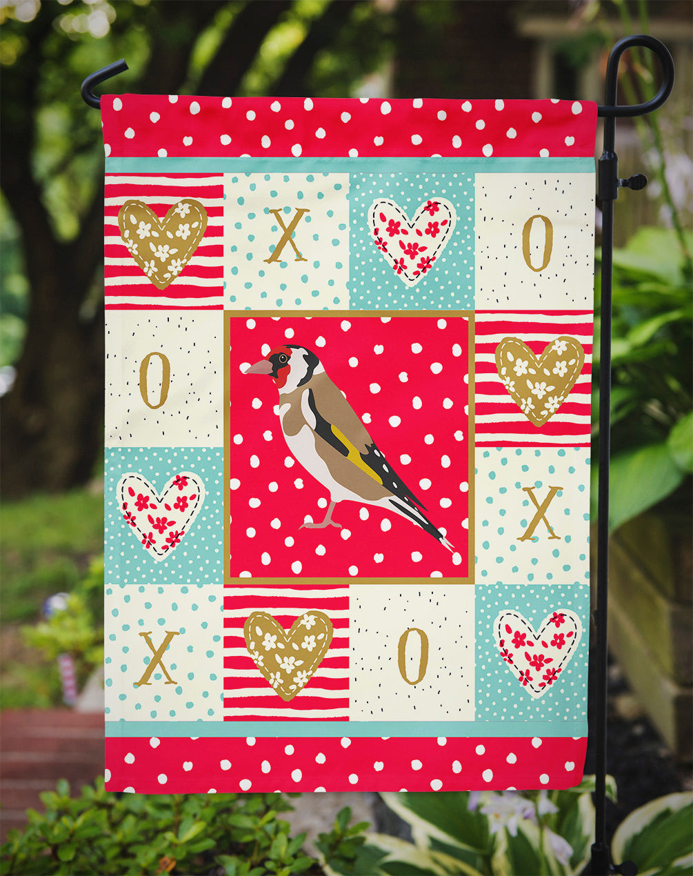 Gold Finch Love Garden Flag Mailbox Decorative Yard Banner Outside Patio Artwork for Flower Beds, Garden Size, Multicolor