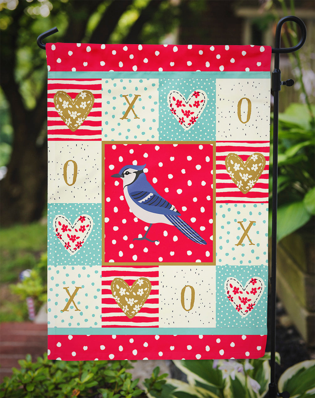 Jay Bird Love Garden Flag Mailbox Decorative Yard Banner Outside Patio Artwork for Flower Beds, Garden Size, Multicolor