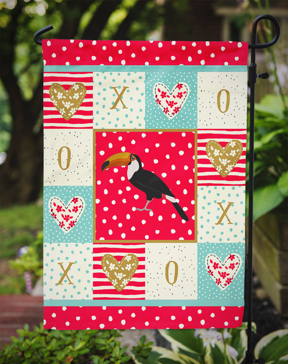 Toucan Love Garden Flag Mailbox Decorative Yard Banner Outside Patio Artwork for Flower Beds, Garden Size, Multicolor
