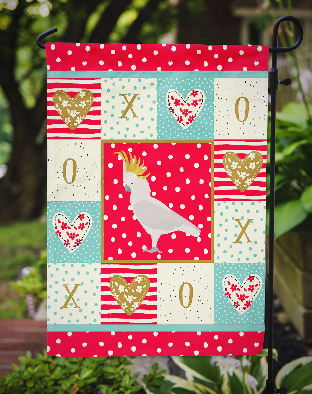 Cockatoo Love Garden Flag Mailbox Decorative Yard Banner Outside Patio Artwork for Flower Beds, Garden Size, Multicolor