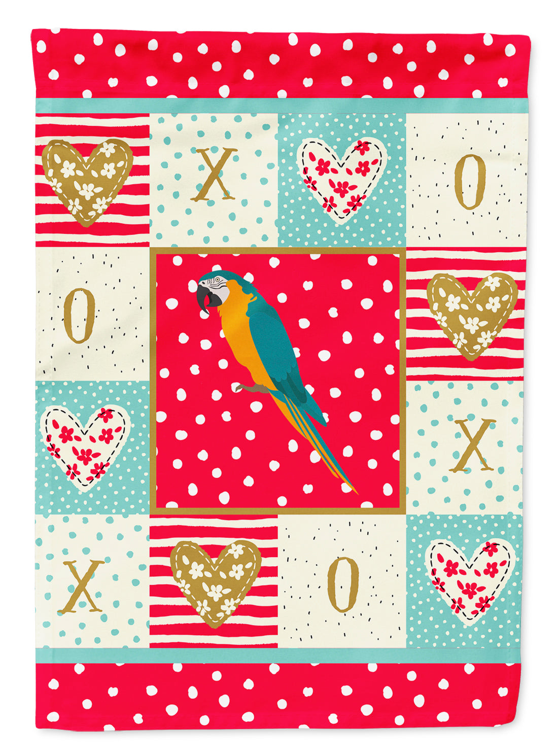 Macaw Love Garden Flag Mailbox Decorative Yard Banner Outside Patio Artwork for Flower Beds, Garden Size, Multicolor