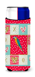 Macaw Love Slim Can Hugger , Insulated Foam Hugger for 12 oz Slim Cans, Beer Bottles & Water Bottles, Printed in USA