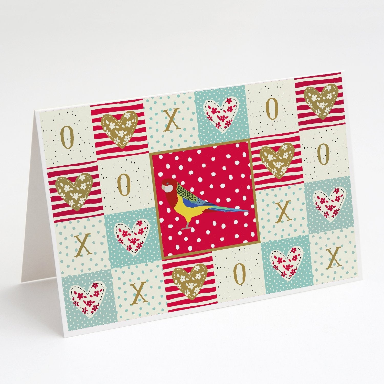 Rosella Love Greeting Cards Pack of 8 Blank Cards with Envelopes Whimsical A7 Size 5x7