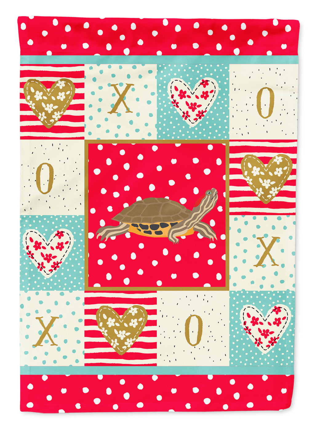 Pond Slider Turtle Garden Flag Mailbox Decorative Yard Banner Outside Patio Artwork for Flower Beds, Garden Size, Multicolor