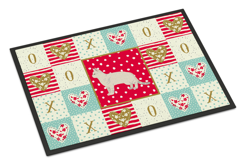 American Shorthair #2 Cat Love Doormat Indoor Outdoor 18H X 27W Front Door Mat Rugs for Entryway, Non Slip Washable