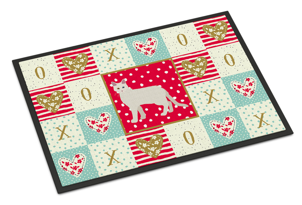 Aphrodite Giant #1 Cat Love Doormat Indoor Outdoor 18H X 27W Front Door Mat Rugs for Entryway, Non Slip Washable