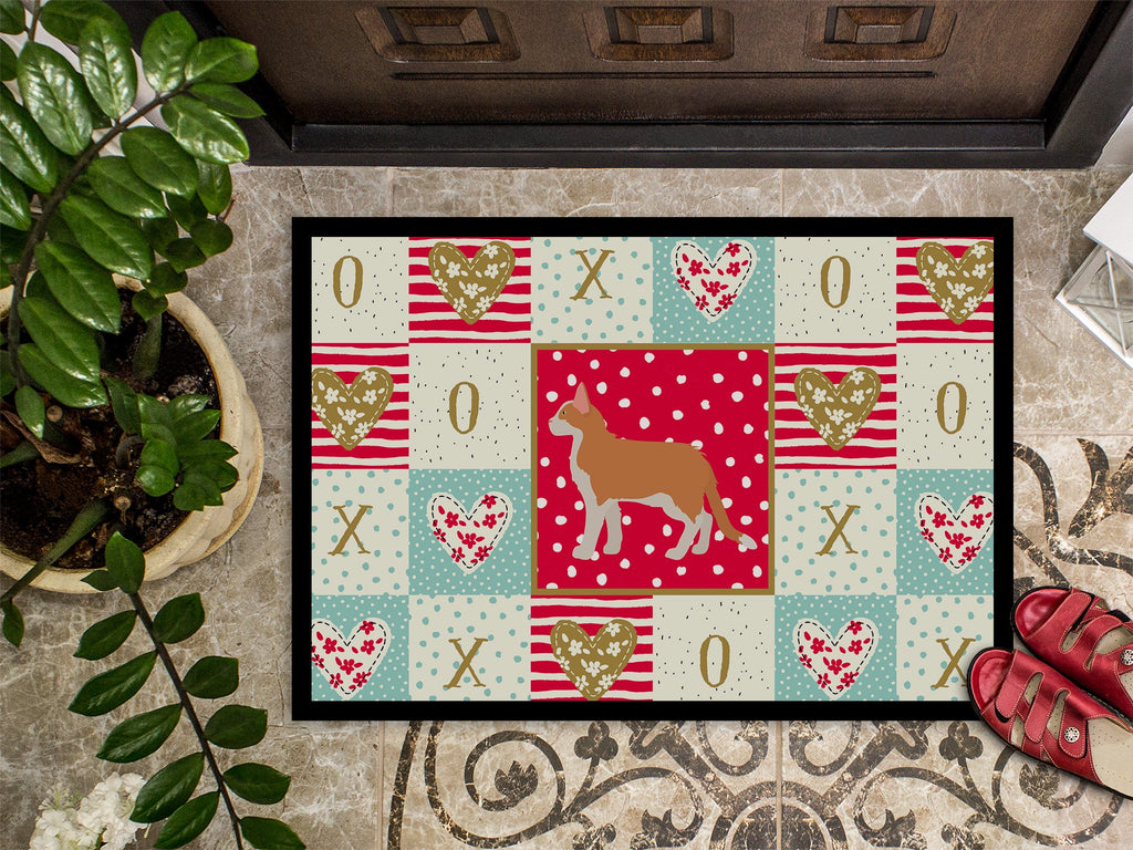 Aphrodite Giant #2 Cat Love Doormat Indoor Outdoor 24H X 36W Front Door Mat Rugs for Entryway, Non Slip Washable Low Pile,