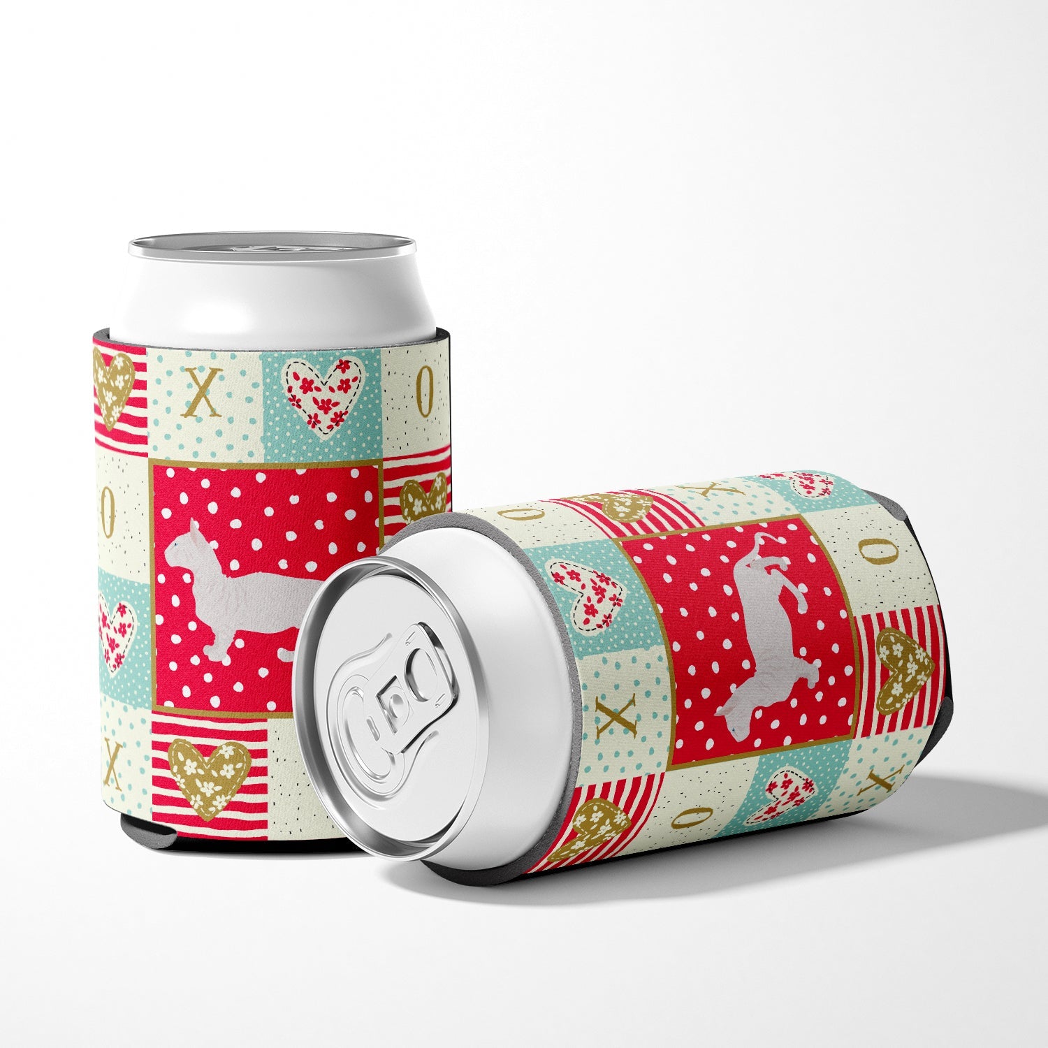 Bambino #2 Cat Love Can or Bottle Hugger Cooler Sleeve for Standard 12 oz Cans, Insulated Foam Beer & Soda Can Hugger Reusable
