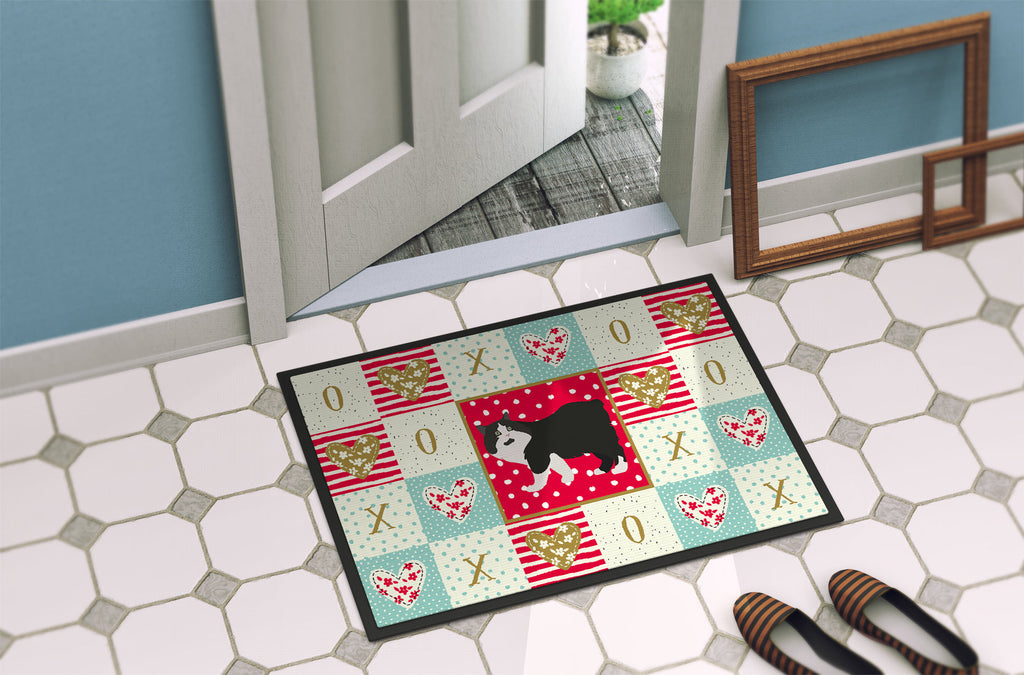Cymric Cat Love Doormat Indoor Outdoor 18H X 27W Front Door Mat Rugs for Entryway, Non Slip Washable