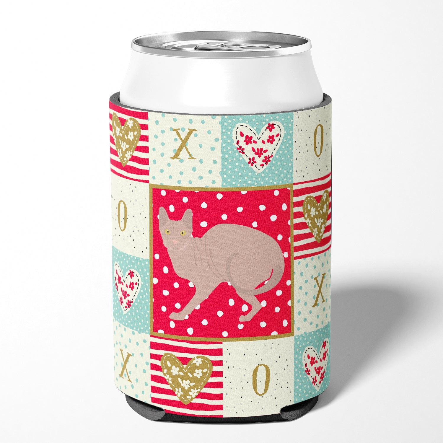 Don Sphynx #3 Cat Love Can or Bottle Hugger Cooler Sleeve for Standard 12 oz Cans, Insulated Foam Beer & Soda Can Hugger Reusable