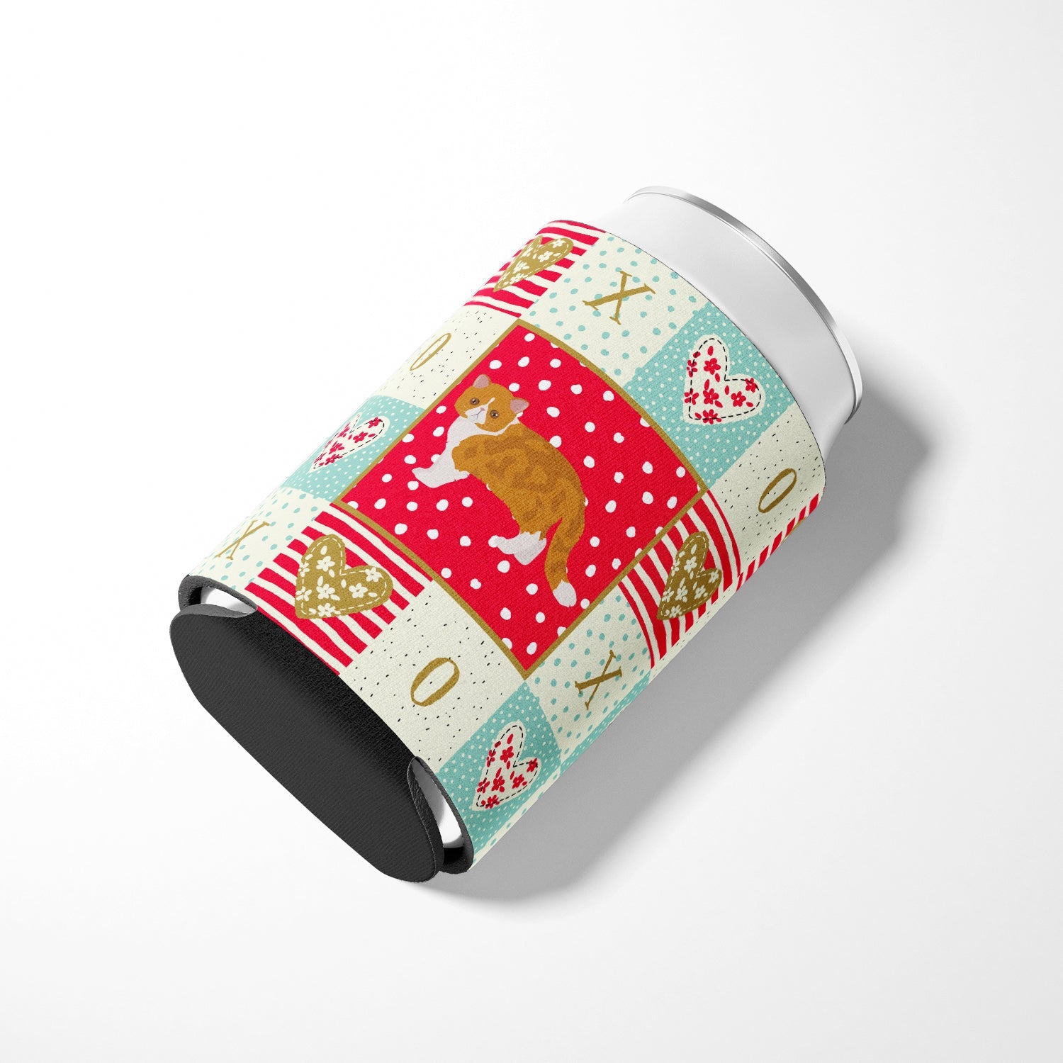 Exotic Shorthair #3 Cat Love Can or Bottle Hugger Cooler Sleeve for Standard 12 oz Cans, Insulated Foam Beer & Soda Can Hugger Reusable