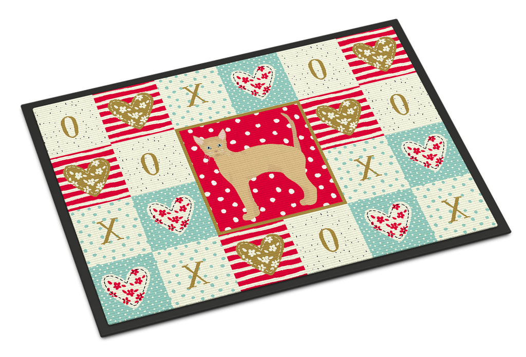 German Rex #2 Cat Love Doormat Indoor Outdoor 24H X 36W Front Door Mat Rugs for Entryway, Non Slip Washable Low Pile,