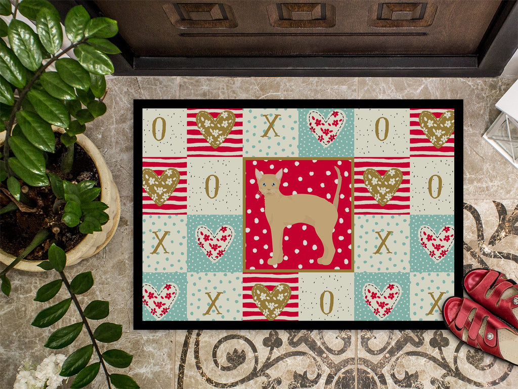 German Rex #2 Cat Love Doormat Indoor Outdoor 18H X 27W Front Door Mat Rugs for Entryway, Non Slip Washable