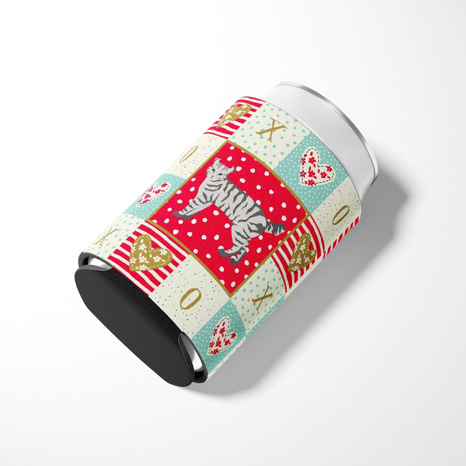 Highlander Lynx #2 Cat Love Can or Bottle Hugger Cooler Sleeve for Standard 12 oz Cans, Insulated Foam Beer & Soda Can Hugger Reusable