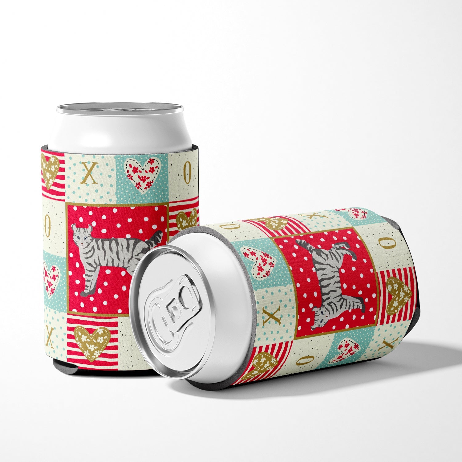 Highlander Lynx #2 Cat Love Can or Bottle Hugger Cooler Sleeve for Standard 12 oz Cans, Insulated Foam Beer & Soda Can Hugger Reusable