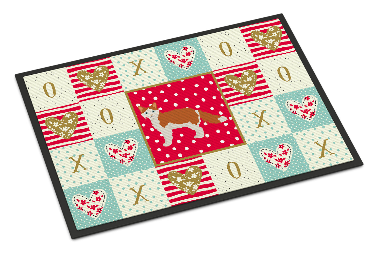 La Perm #2 Cat Love Doormat Indoor Outdoor 18H X 27W Front Door Mat Rugs for Entryway, Non Slip Washable