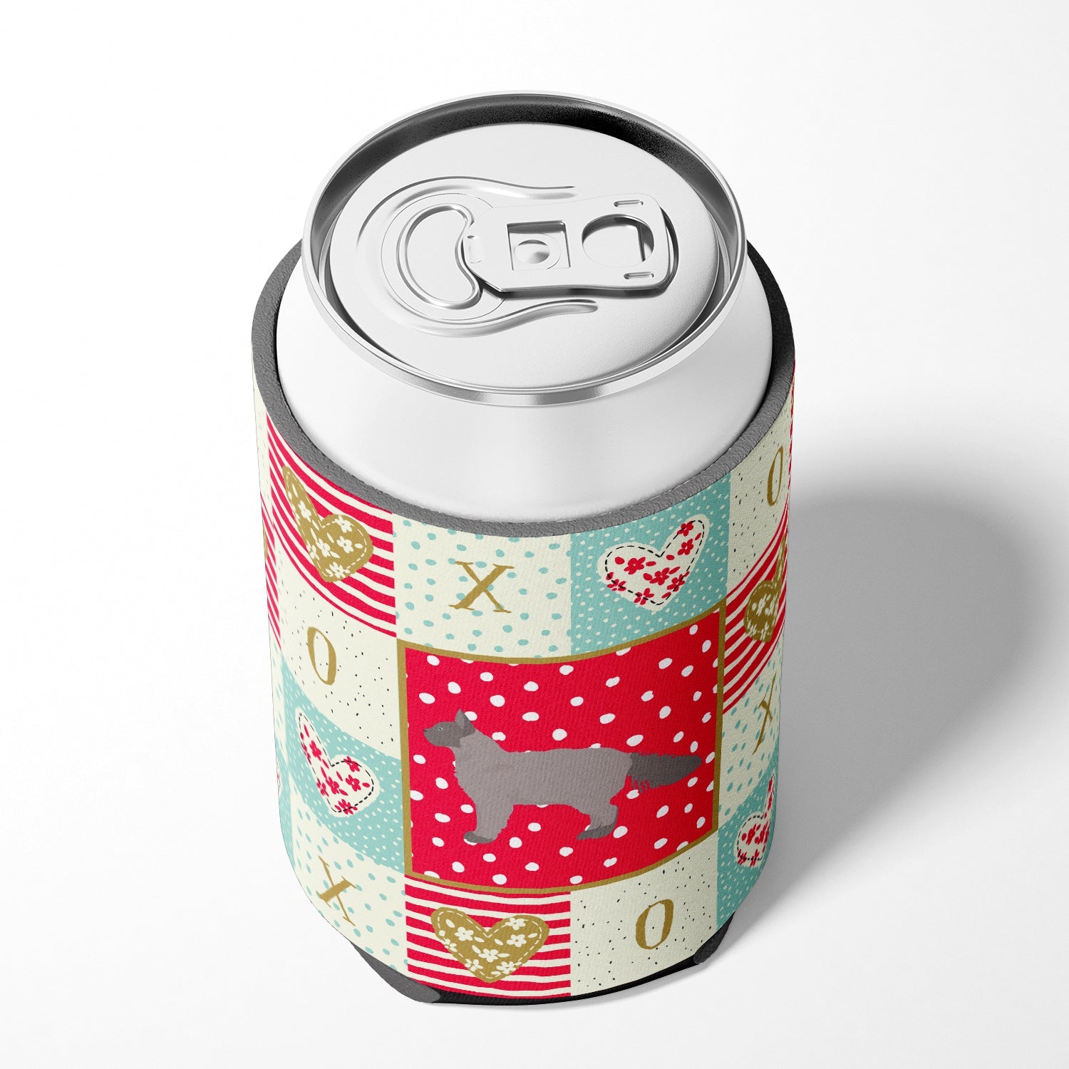 La Perm #3 Cat Love Can or Bottle Hugger Cooler Sleeve for Standard 12 oz Cans, Insulated Foam Beer & Soda Can Hugger Reusable