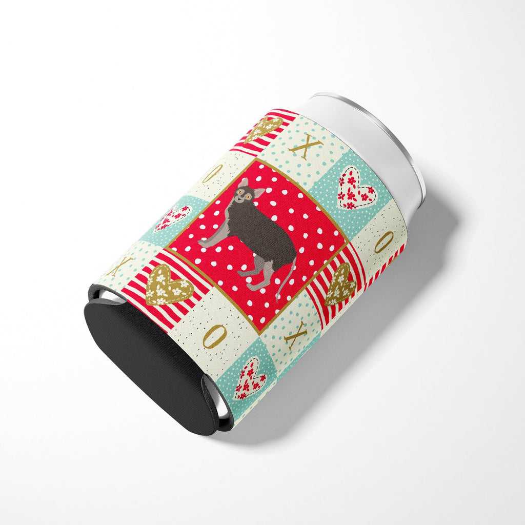 Lykoi #1 Cat Love Can or Bottle Hugger Cooler Sleeve for Standard 12 oz Cans, Insulated Foam Beer & Soda Can Hugger Reusable