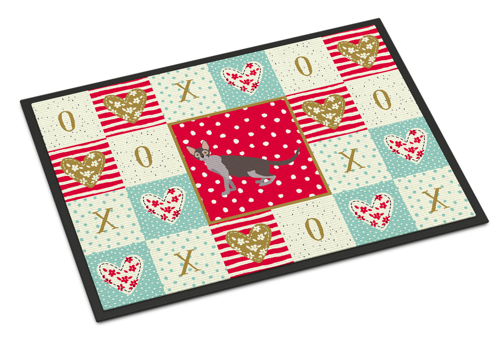Lykoi #2 Cat Love Doormat Indoor Outdoor 18H X 27W Front Door Mat Rugs for Entryway, Non Slip Washable