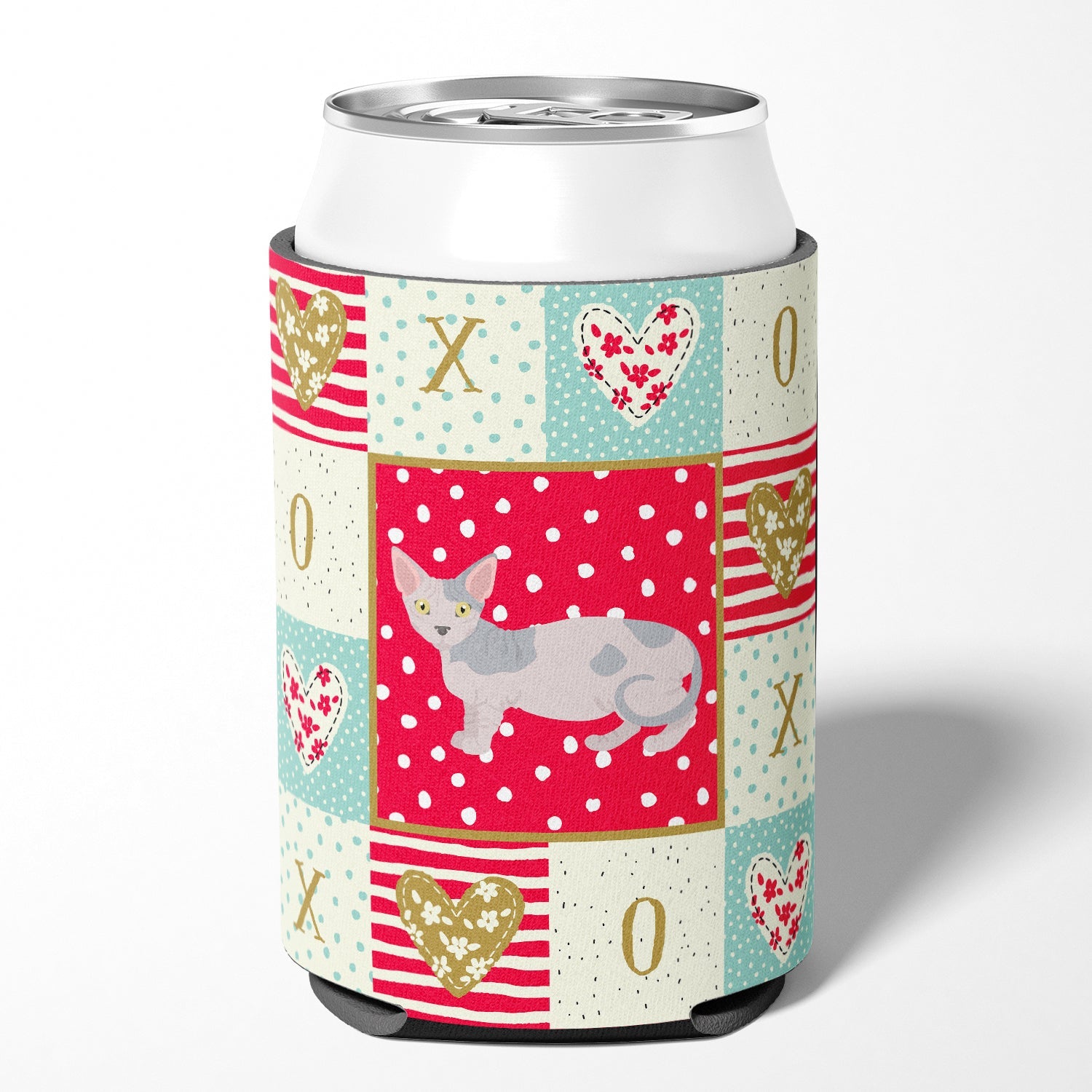 Minskin Cat Love Can or Bottle Hugger Cooler Sleeve for Standard 12 oz Cans, Insulated Foam Beer & Soda Can Hugger Reusable