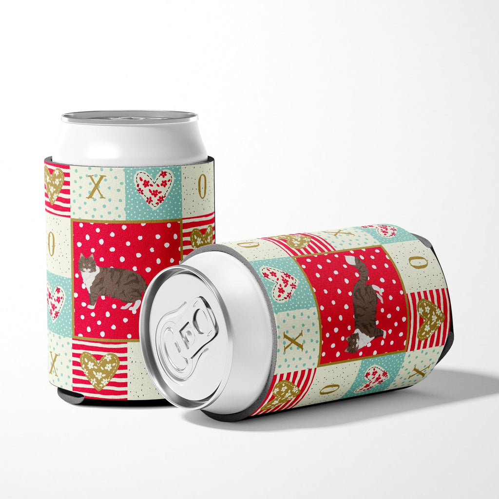 Norwegian Forest Cat Love Can or Bottle Hugger Cooler Sleeve for Standard 12 oz Cans, Insulated Foam Beer & Soda Can Hugger Reusable