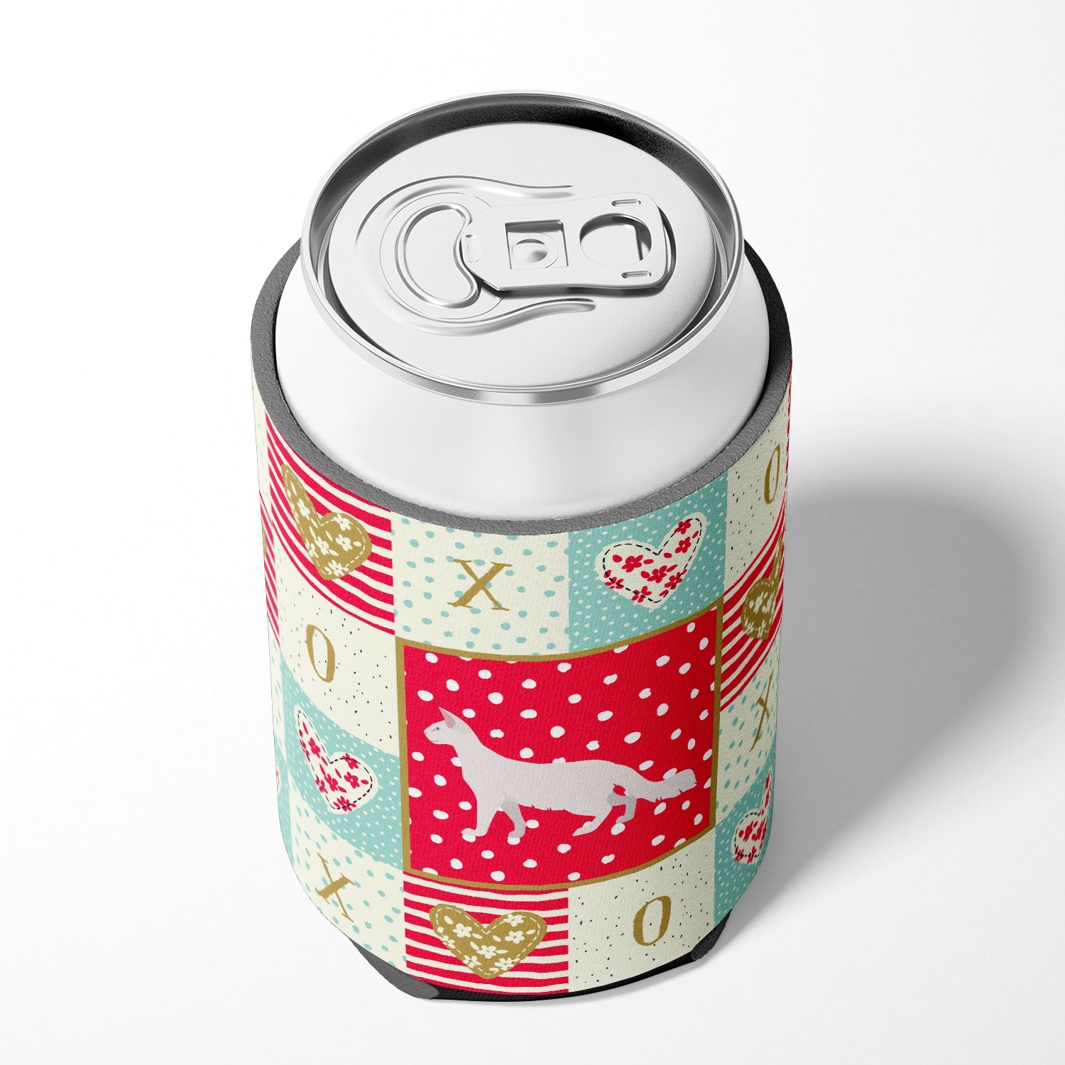 Oriental Longhair Cat Love Can or Bottle Hugger Cooler Sleeve for Standard 12 oz Cans, Insulated Foam Beer & Soda Can Hugger Reusable