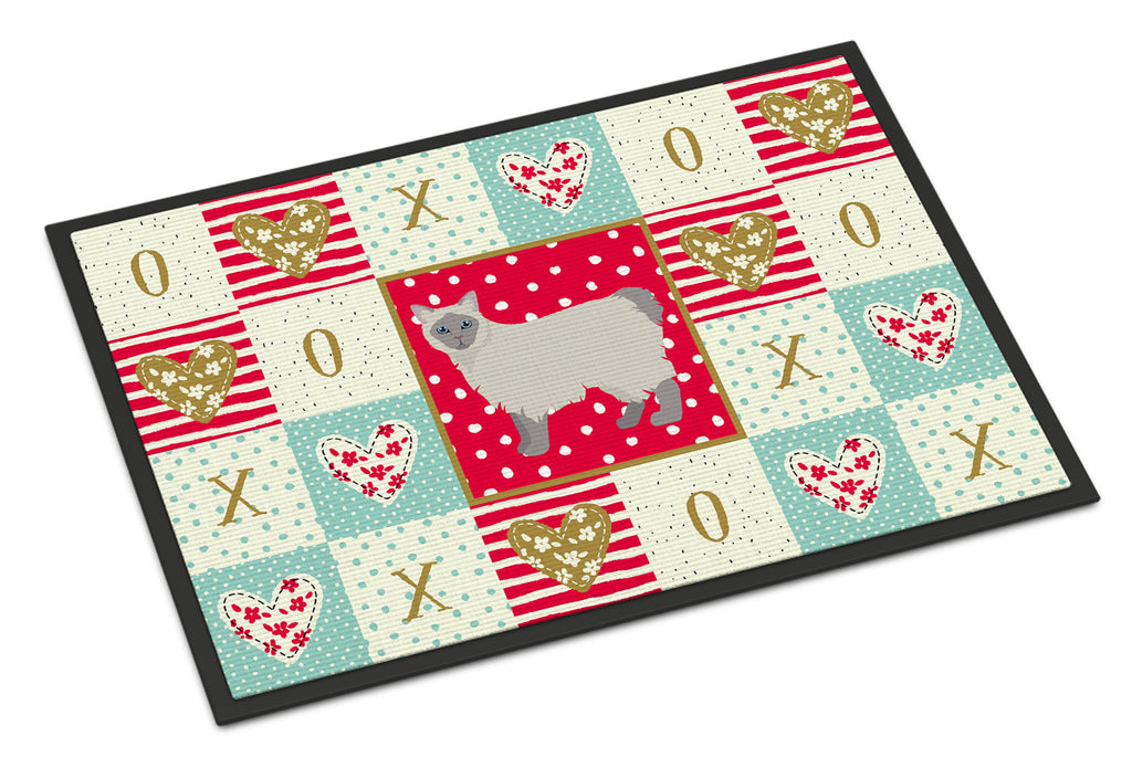 Owyhee Bob #1 Cat Love Doormat Indoor Outdoor 18H X 27W Front Door Mat Rugs for Entryway, Non Slip Washable