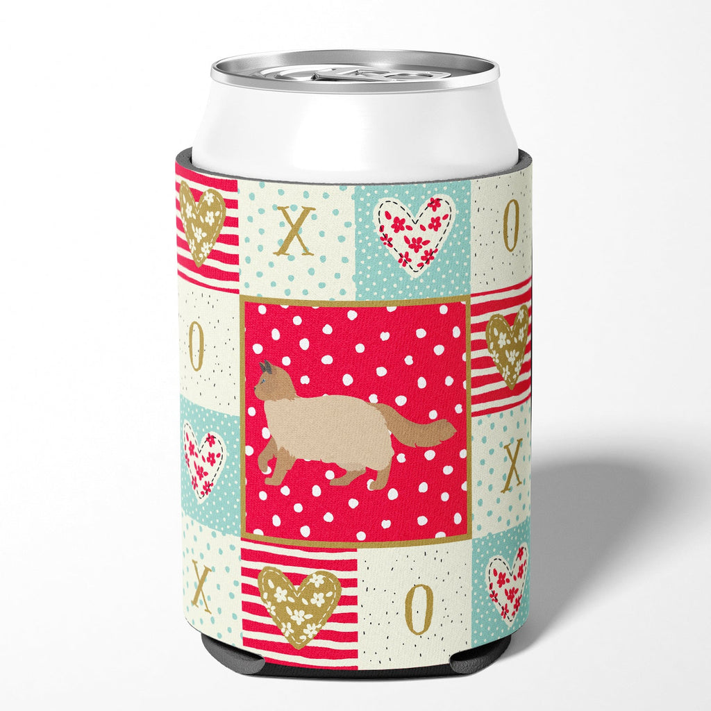 Ragdoll #2 Cat Love Can or Bottle Hugger Cooler Sleeve for Standard 12 oz Cans, Insulated Foam Beer & Soda Can Hugger Reusable