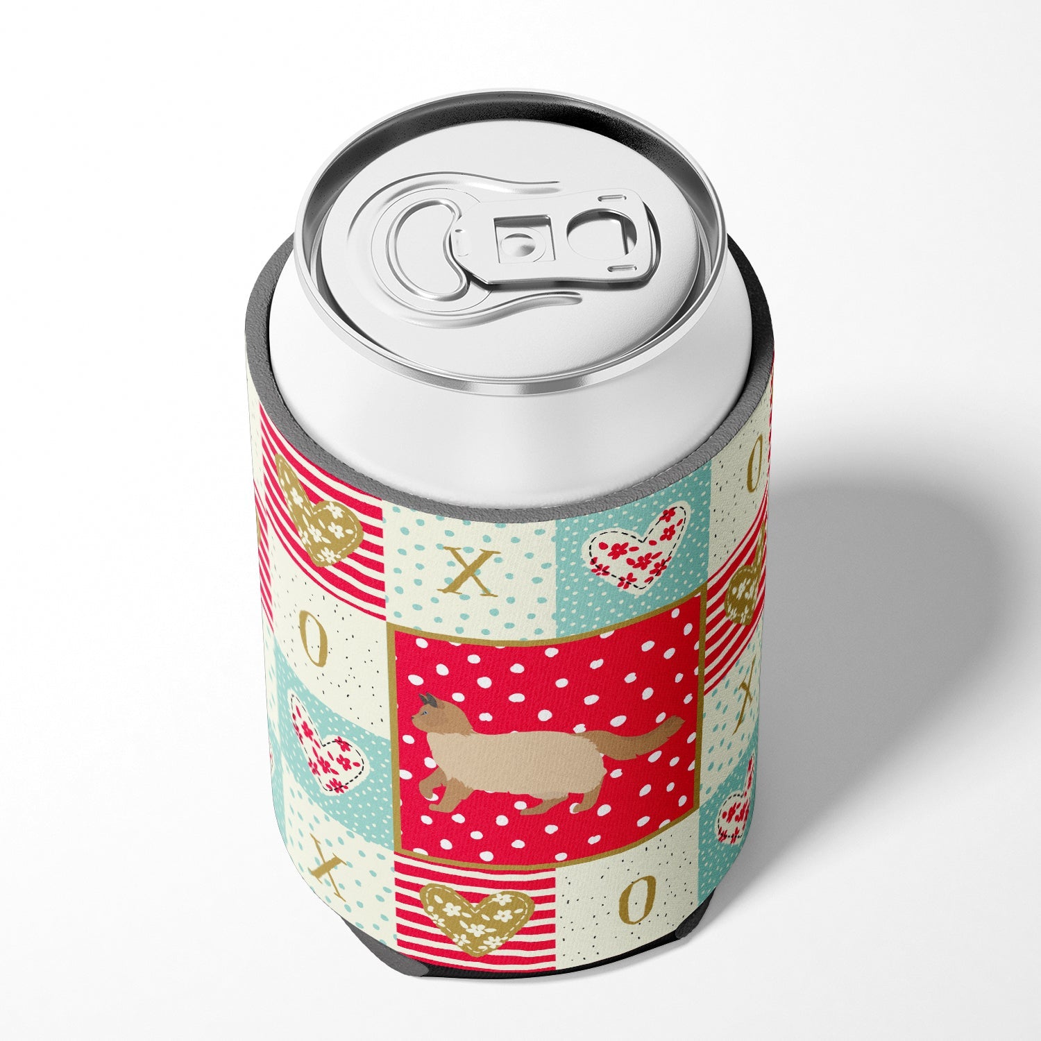 Ragdoll #2 Cat Love Can or Bottle Hugger Cooler Sleeve for Standard 12 oz Cans, Insulated Foam Beer & Soda Can Hugger Reusable