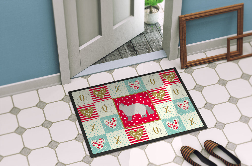 Selkirk Rex #2 Cat Love Doormat Indoor Outdoor 24H X 36W Front Door Mat Rugs for Entryway, Non Slip Washable Low Pile,