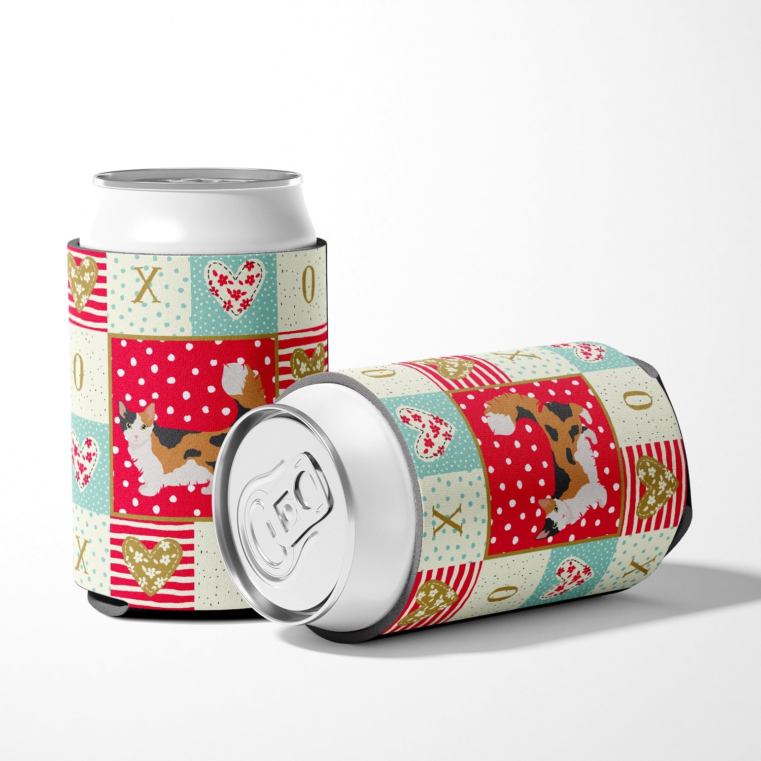Skookum Cat Love Can or Bottle Hugger Cooler Sleeve for Standard 12 oz Cans, Insulated Foam Beer & Soda Can Hugger Reusable